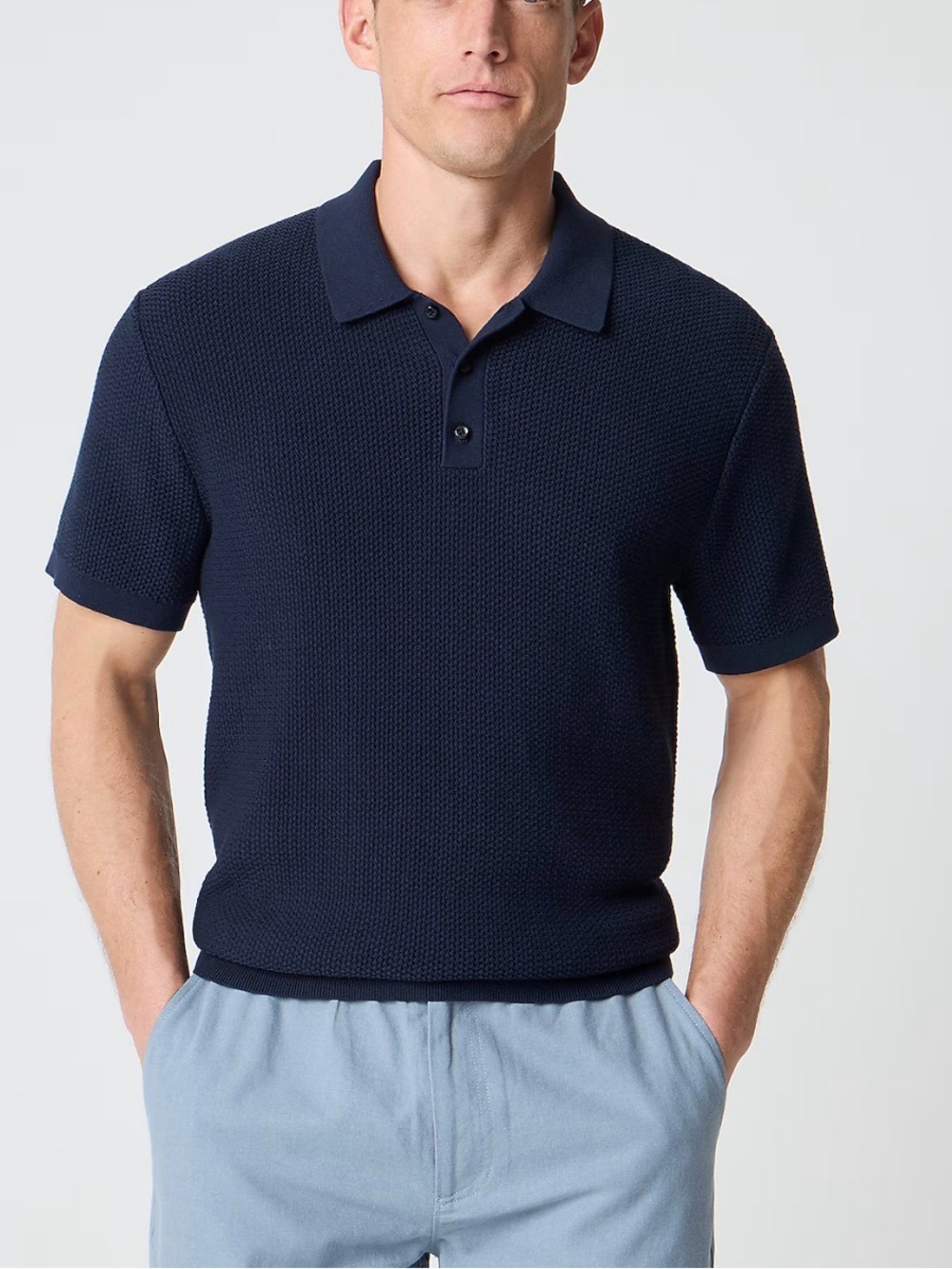 J CREW cotton knitted short sleeved sweater